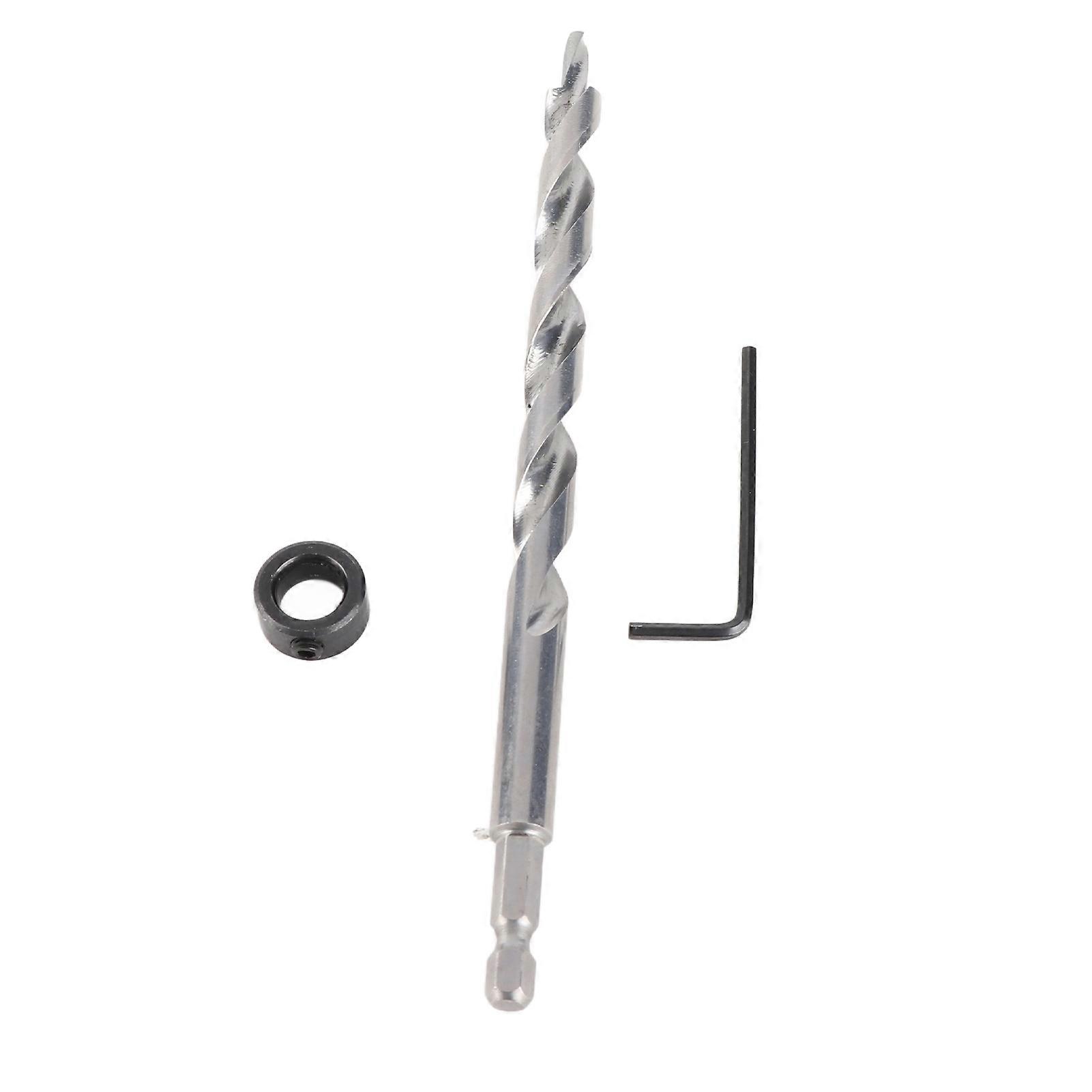 3/8" Inch Lip And Spur Point Drill Bit with Adjustable Depth Stop for Woodworking