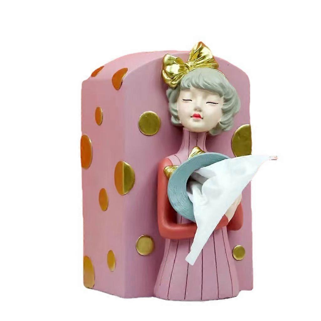 صندوق مناديل لمنظم درج سطح المكتب الإبداعي الحد الأدنى من غرفة المعيشة الديكور منديل ورقة تخزين مربع للمنزل ديسمبر الوردي