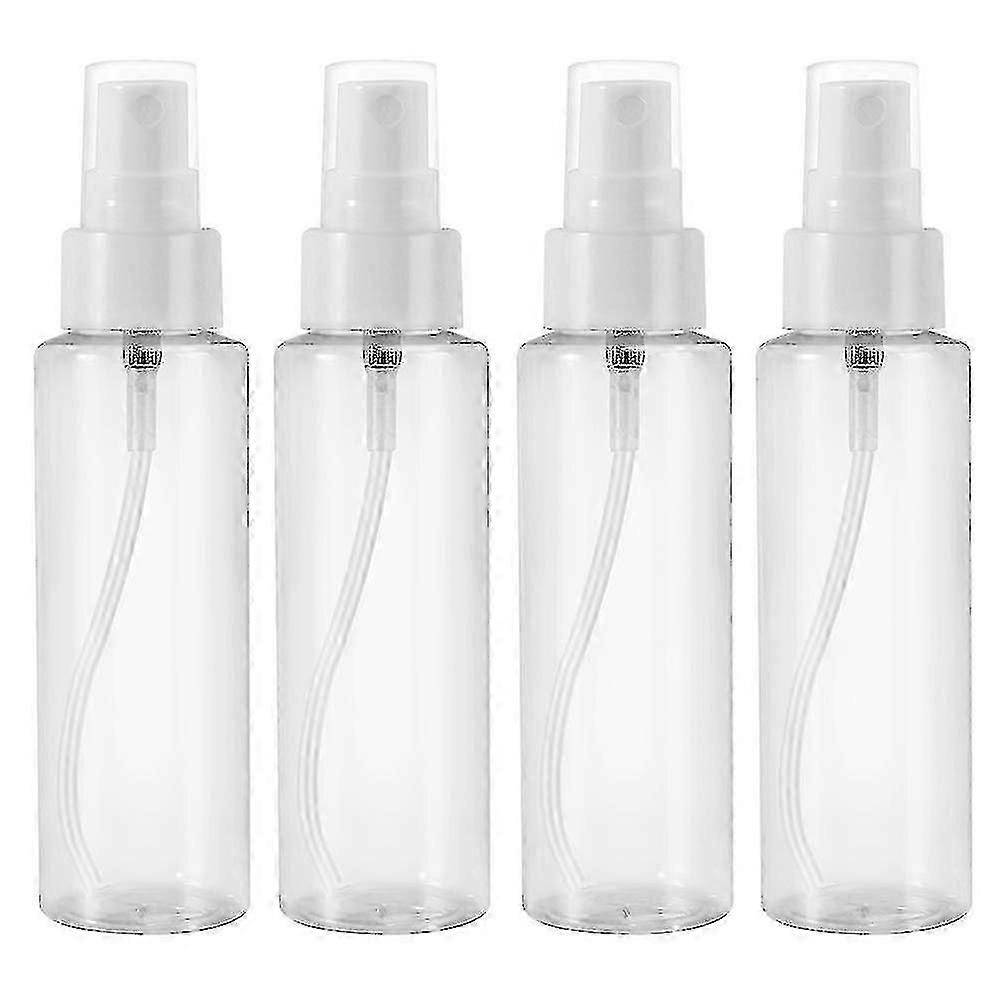 4 Pack 100 Ml Clear Plastic Spray Bottles With Fine Mist Sprayer.refillable Reusable Bottles For Essential Oils