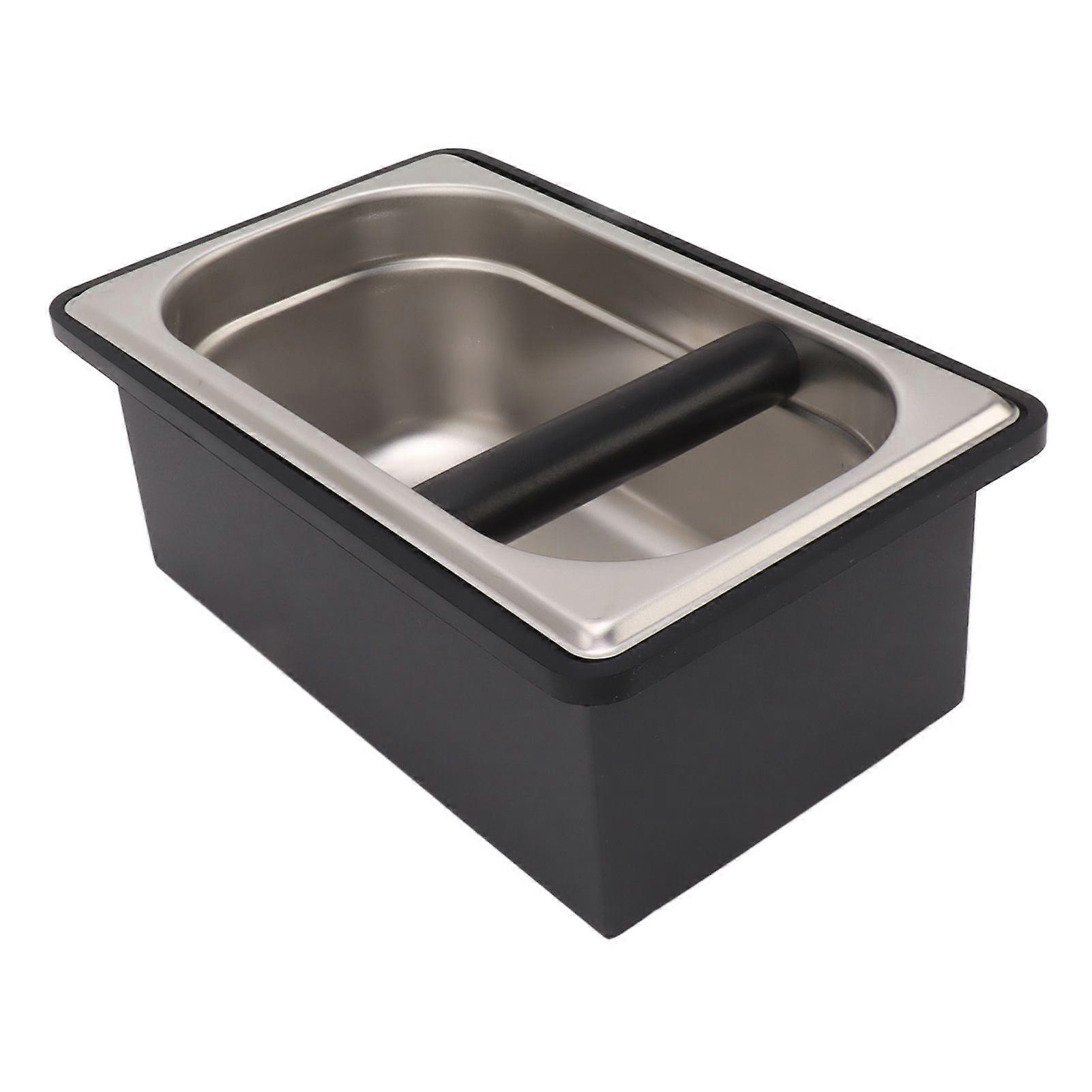 Kaffe Knock Box Gummi kaffeboks med avtagbar rustfritt stål bakken beholder for Cafe Bar L
