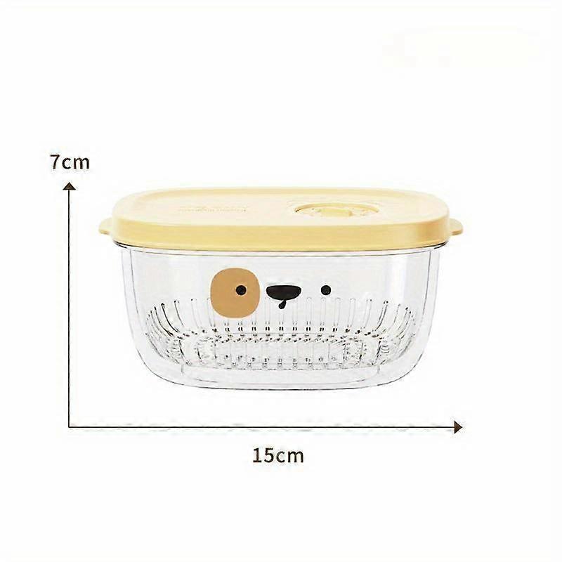 1pc Fridge Storage Box Food Grade BPA Free Leakproof Fresh-keeping with Lid Refrigerator Fruit Vegetable Container Storage Box