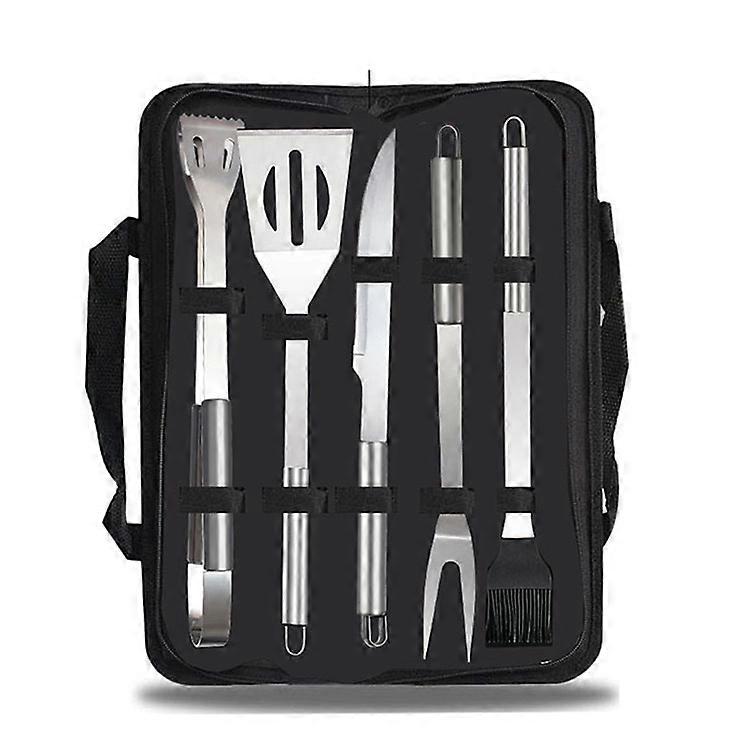 5 in 1 Outdoor Tableware Set Camping Barbecue Tableware Picnic Tool Set