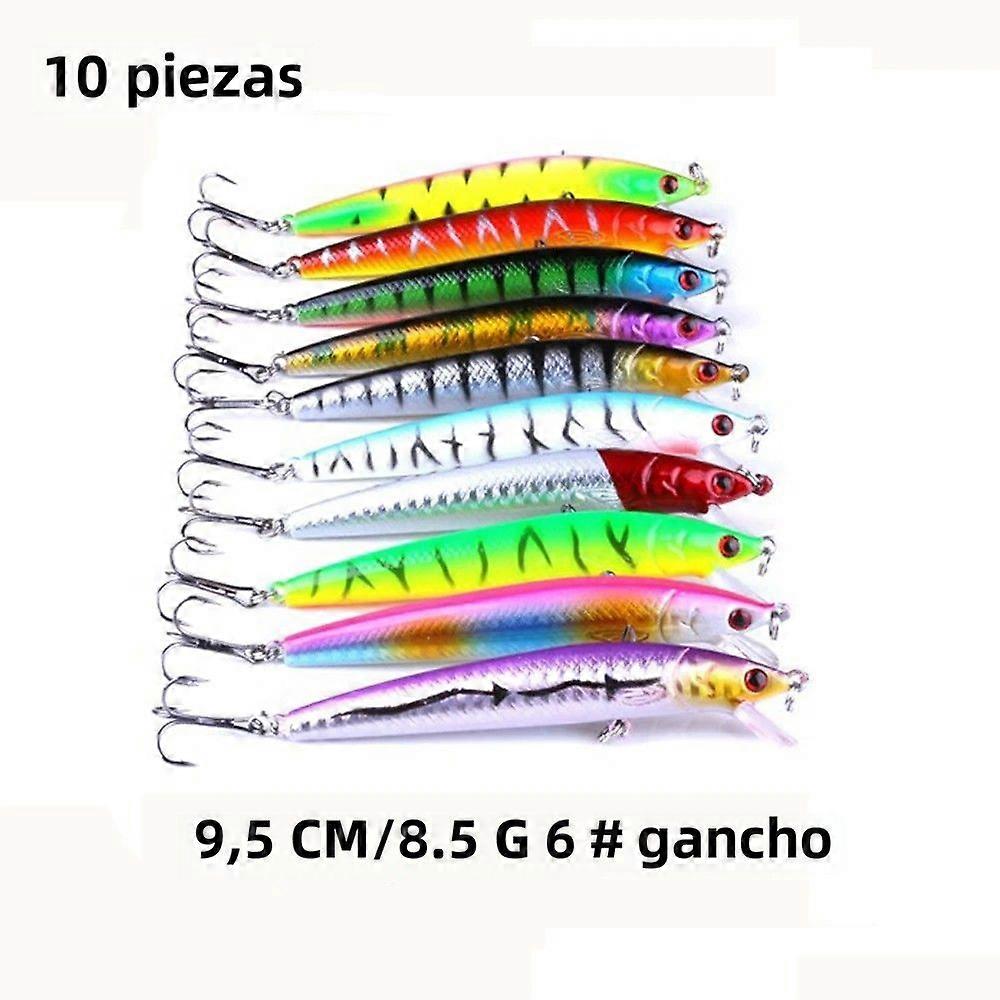 Fishing Lures Kit 56/43/30/20/10/5 Pcs Crankbait Popper Pencil Swimbaits with Hooks for Freshwater and Saltwater