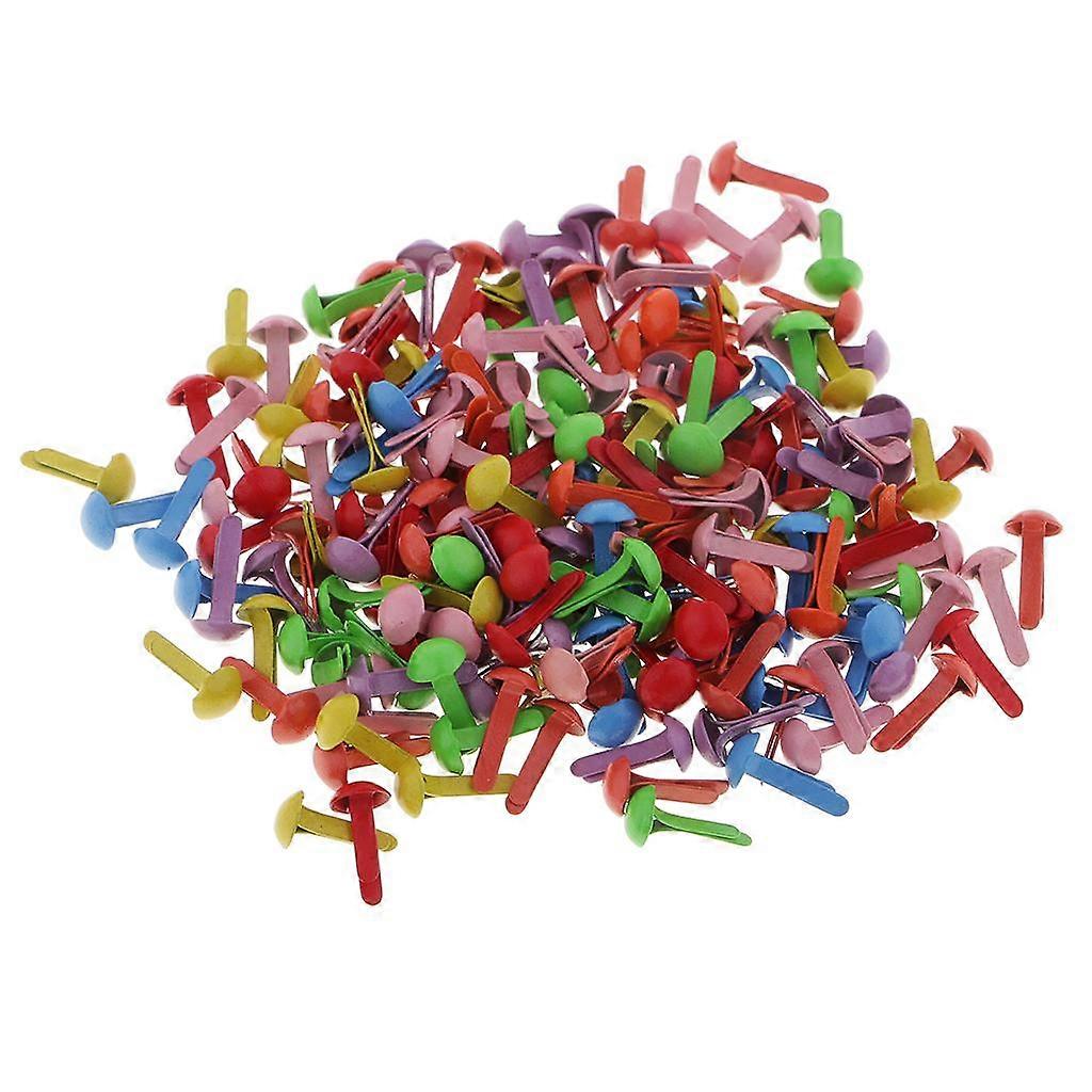 100pcs διακοσμητικός μίνι συνδετήρας εγγράφου Brads μετάλλων για την χαρτοποιία παιδιών