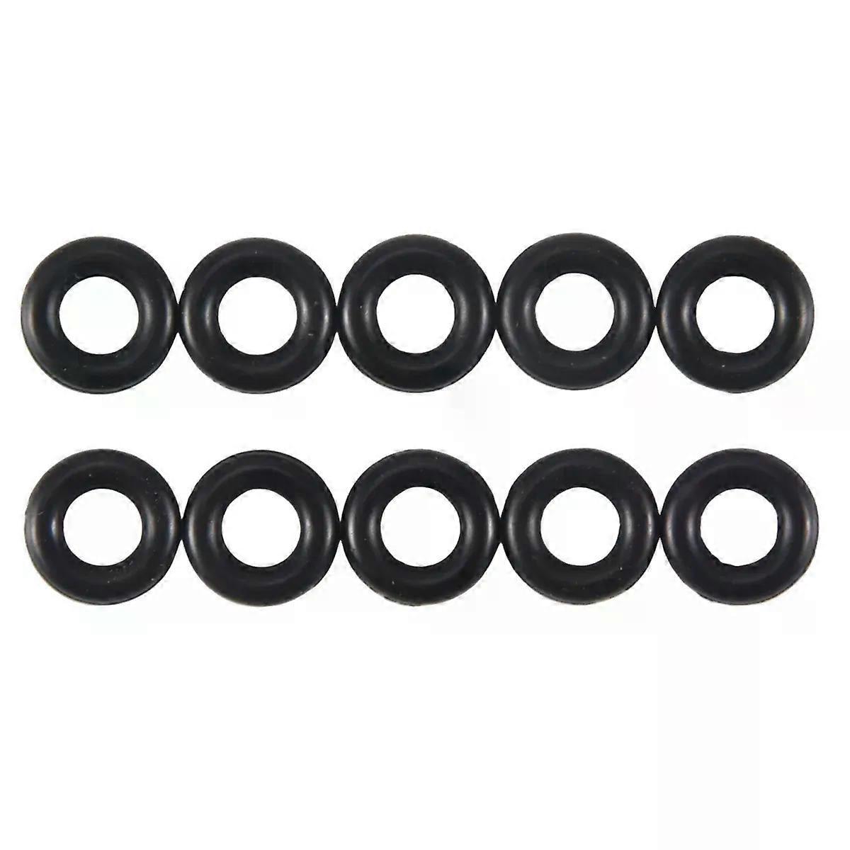 10 stk svart gummioljetetning O-formede ringer Tetningsskiver 8 x 4 x 2 mm