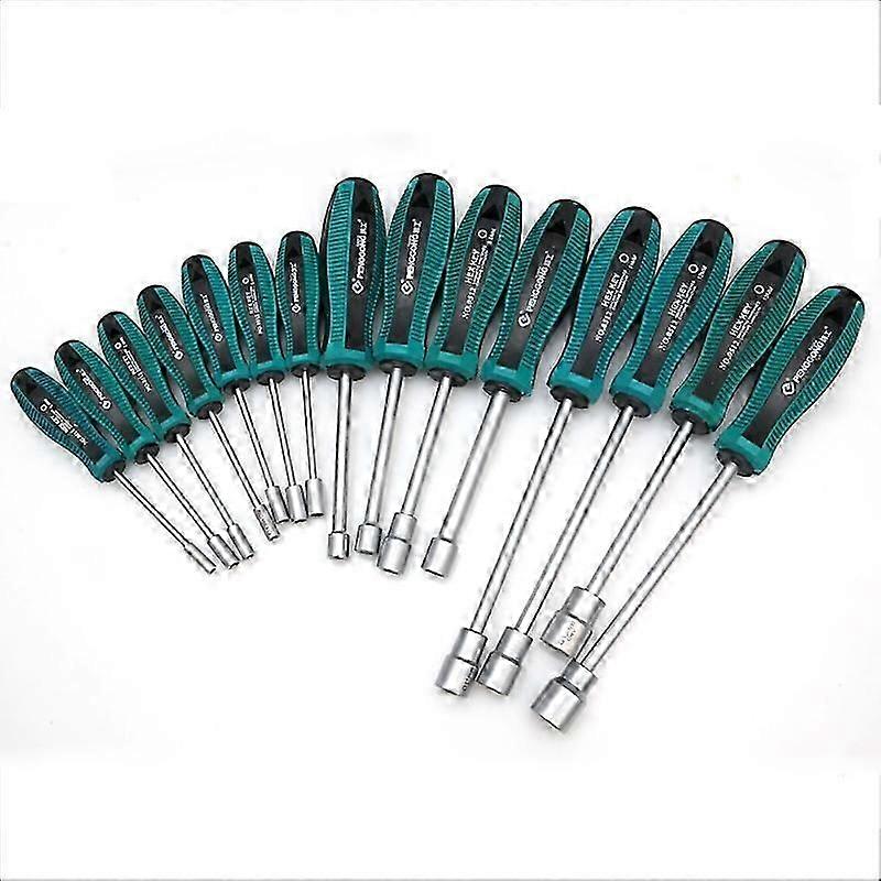 Metal Socket Driver Wrench Screwdriver Hex Nut Key Nutdriver Hand Tool full size suit home improvement tools
