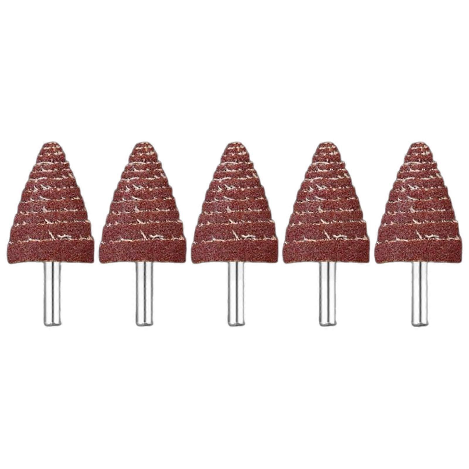 5Pcs Cone Shape Sandpaper Deburring Flap Wheel for Efficient Grinding and Polishing on Different Surfaces Rotary Tool