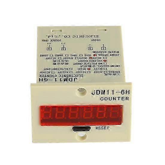 JDM11-6H DC 24V 6 Digits Electric Digital Display Counter Resettable Accumulator