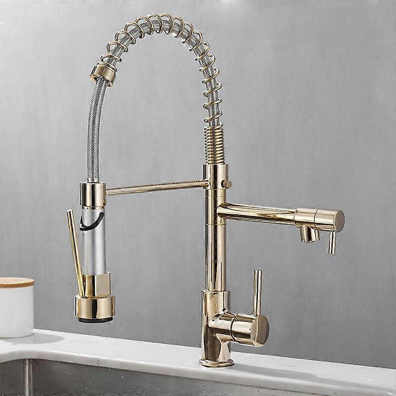 High-Arc Kitchen Faucet, Dual Function Setting Easy Installation, Reliable Quality for Daily Use, Solid Brass Construction Chrome Finish