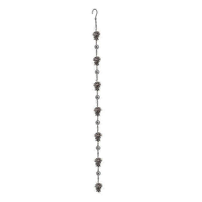 Pine Cone Shaped Rain Chain, Pine Cone Decorative Hanging Chain, Metal Iron Bells js