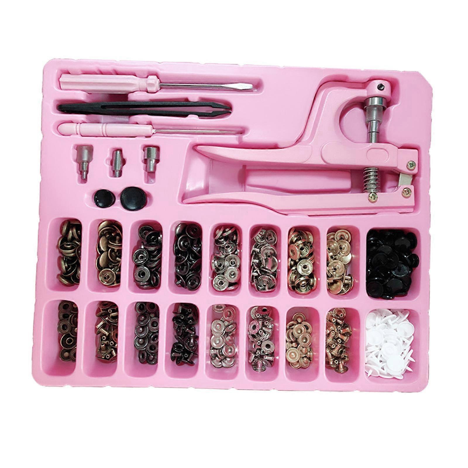 Leather Snap Fasteners Kit, Metal Button Snaps Press Studs Tools, DIY Craft