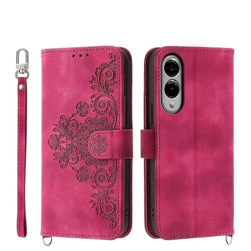 Flowers Embossed Leather Case For Samsung Galaxy S25 Edge 5G