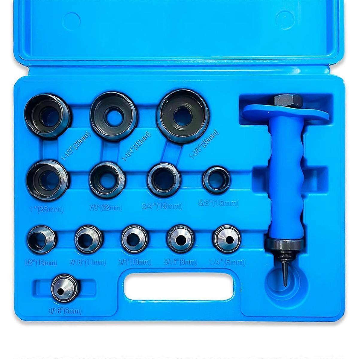 Hole Punch Set 14pcs Hollow Punch Kit Gasket Punch Set