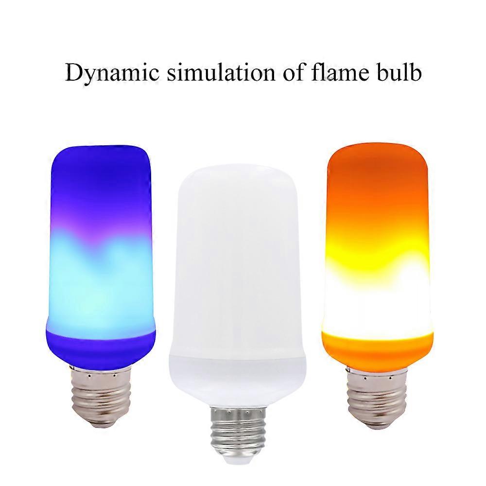 LED Flame Effect Light Bulb E27 Standard Base Atmosphere Decoration Fire Flickering Simulation LED Lights Flame Bulb Lamp