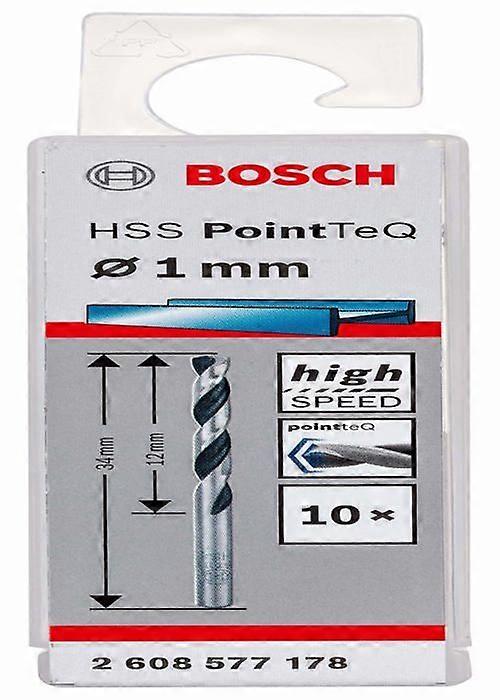 Bosch PointTeQ Metallborr 10 stycken 1 mm längd: 34 mm