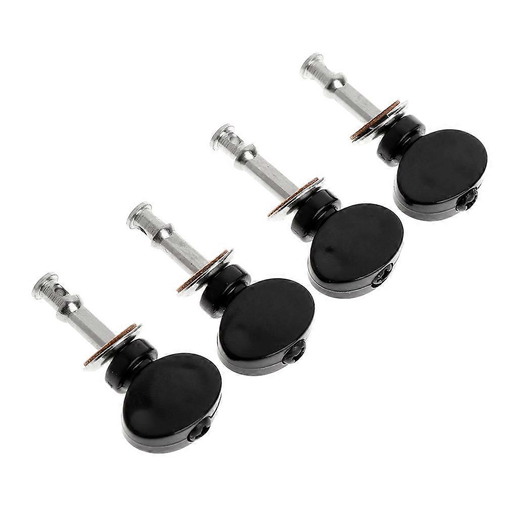 4 Pcs Ukulele Strings Tuning Pegs Pin Machines Tuners Friction Ukelele New Black
