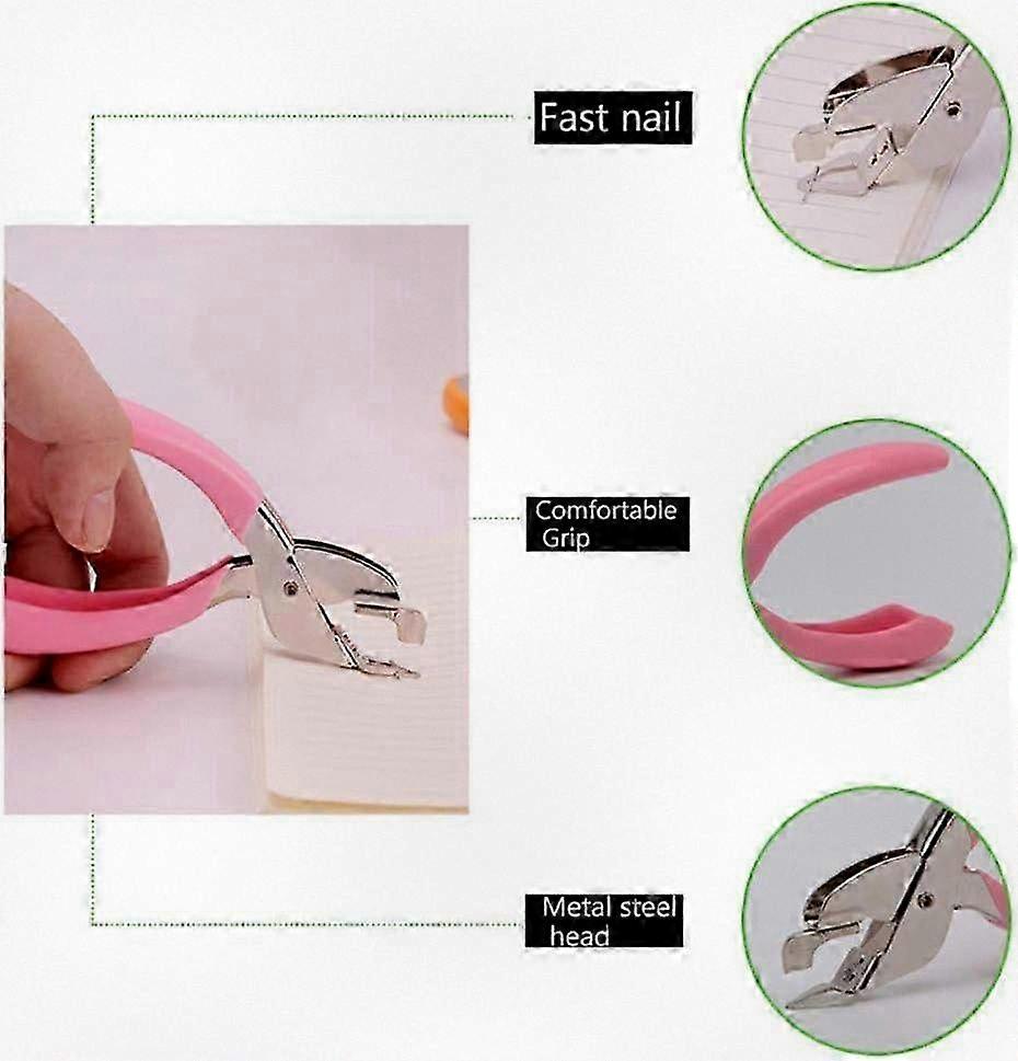 Staple Remover Tool Desktop Claw Extractor for Staples (Pink)
