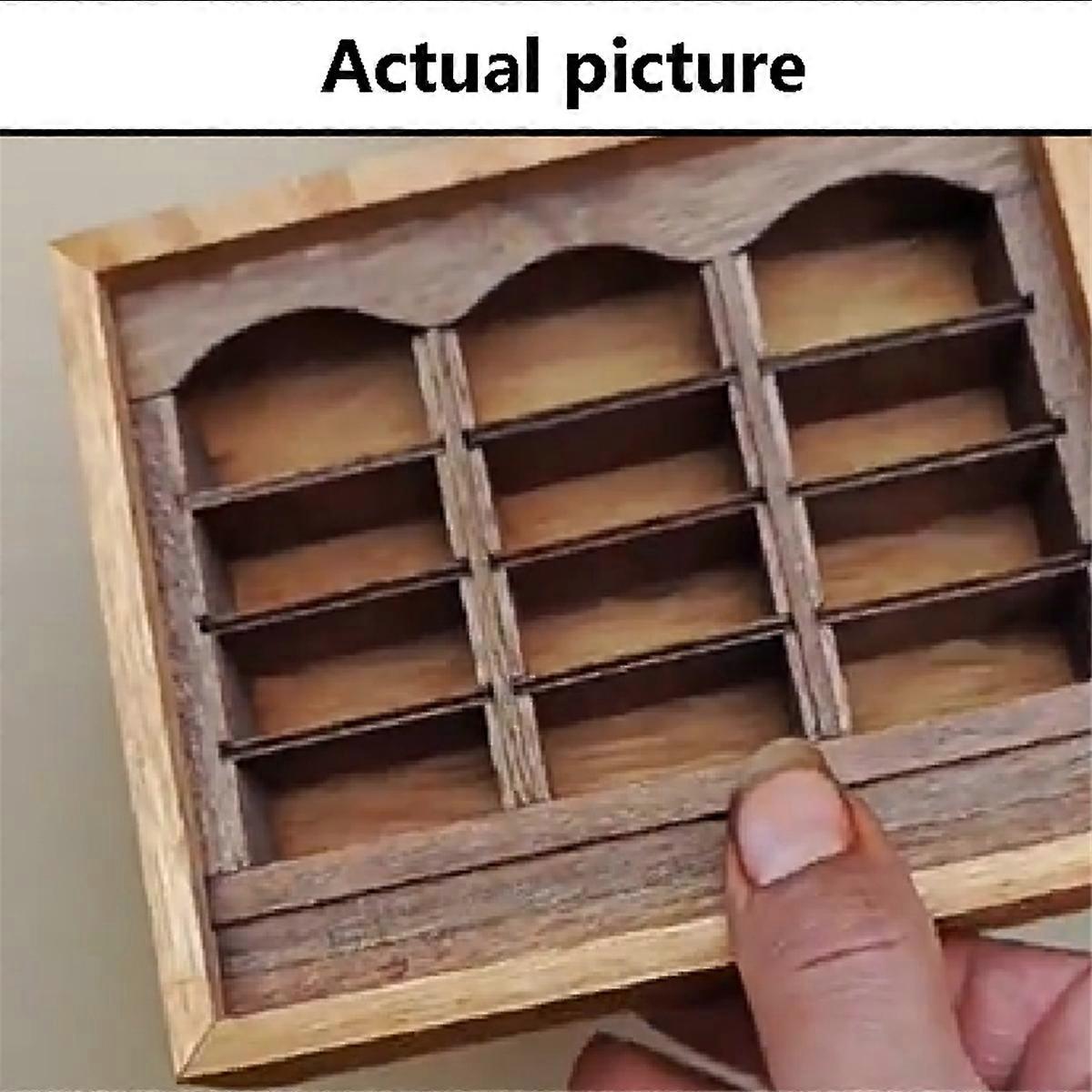 Relief Anxiety Bookshelf with 400 Books Miniature Library Wooden