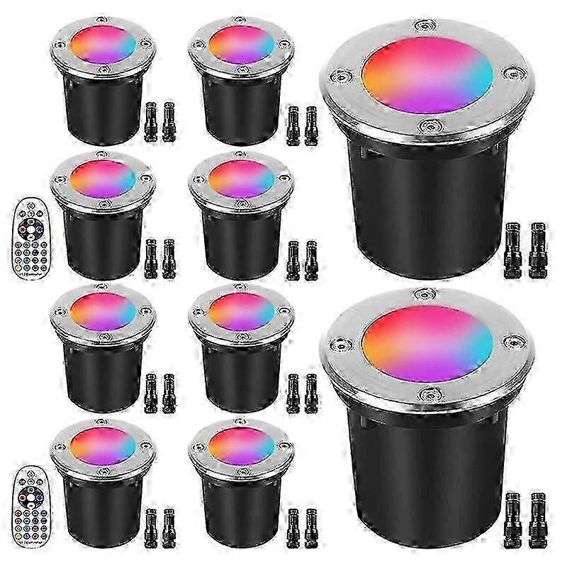 10WLandscape照明RGBW低電圧ランドスケープライト色変更、庭用地上灯IP67の12-24Vマルチカラー