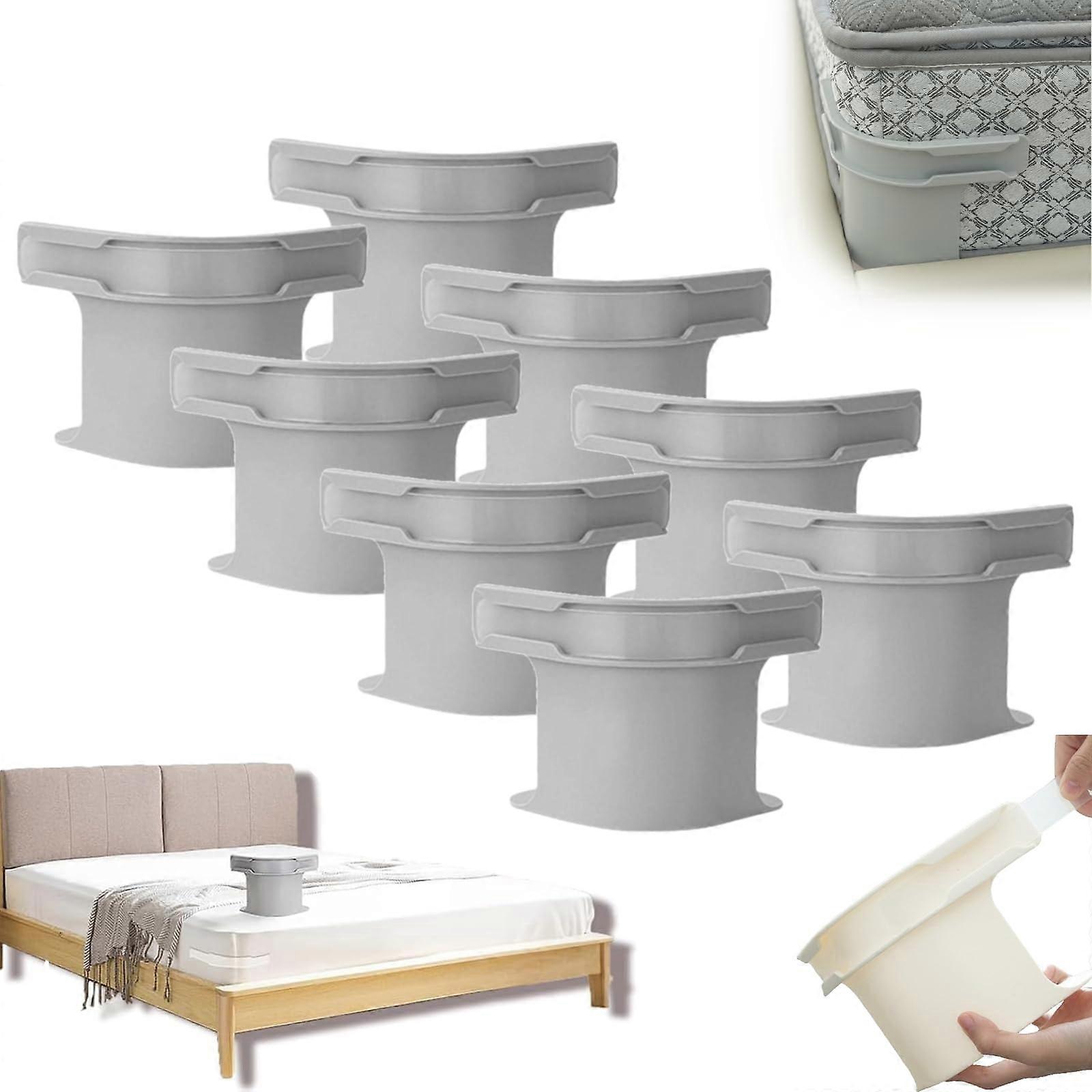 Lock Sheet Holders Set Of 4, Fitted Sheet Straps For Bed, Heavy Duty Corner Straps, Grey, Fits All Mattress Sizes