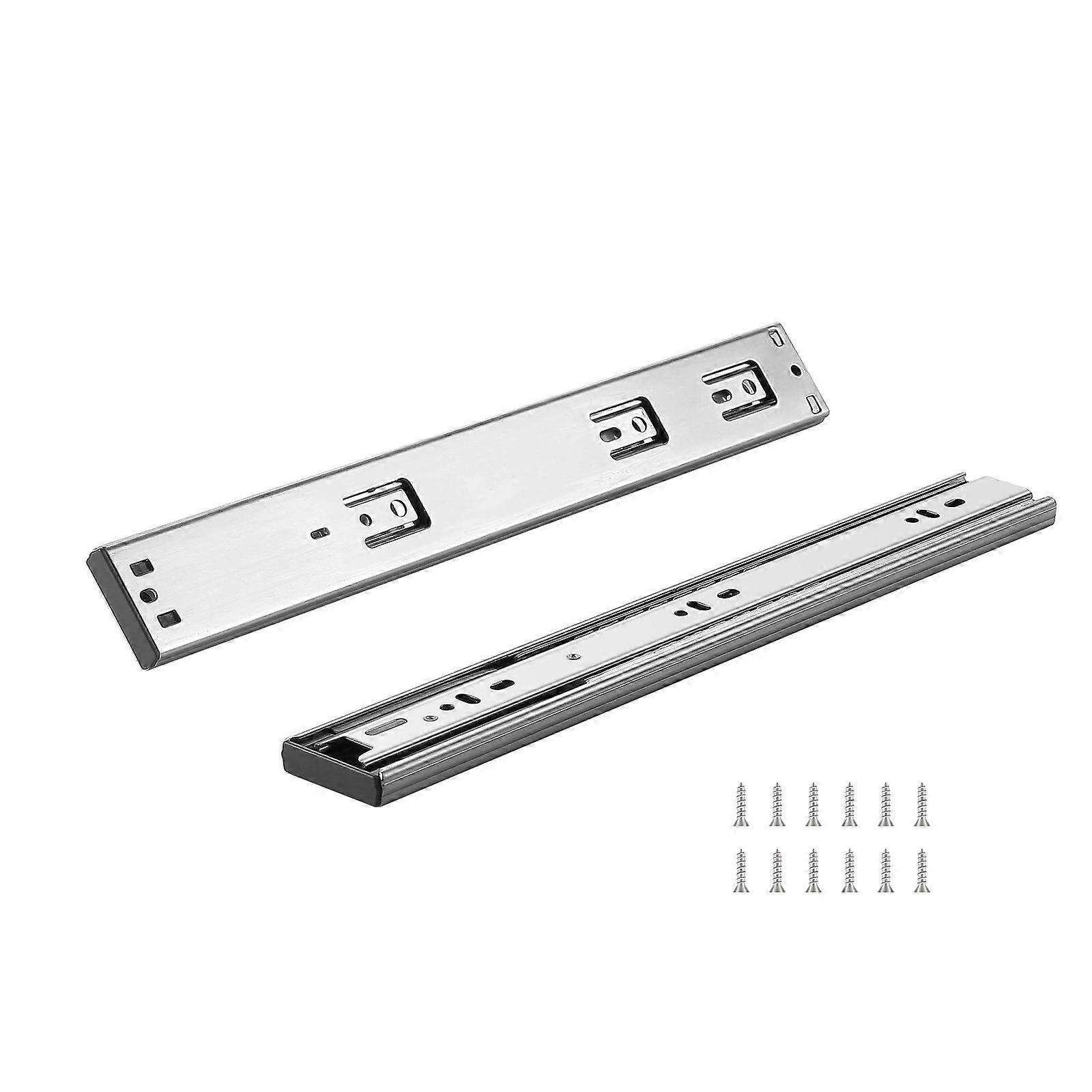 10 Pairs of 16 Inch Drawer Slides Side Mount Rails, Soft-Close Noiseless Guide Glides Cabinet Kitchen Runners with Ball Bearing