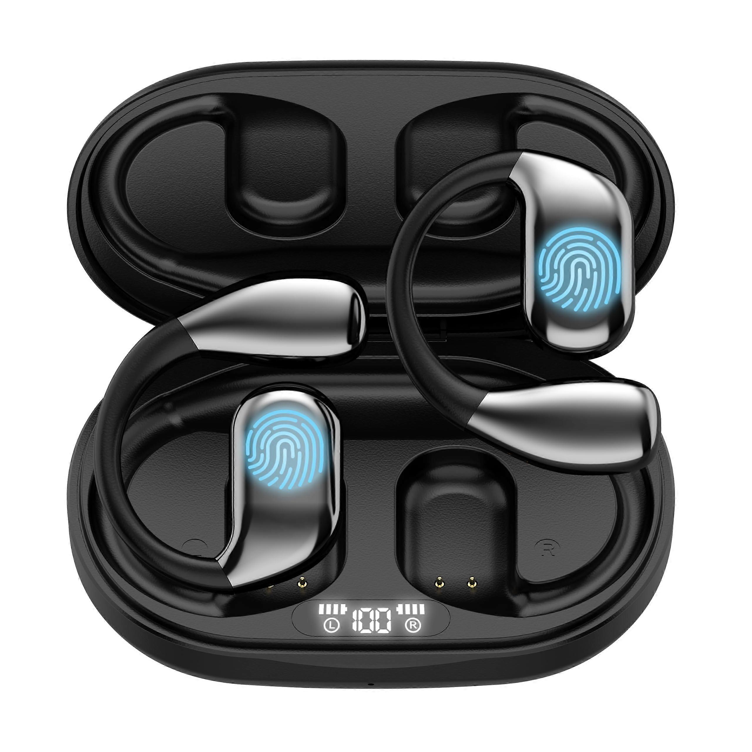 AI Language Translator Earbuds OWS Real-Time 3-In-1 Translation 144 Languages And Accents Travel And Learning Black