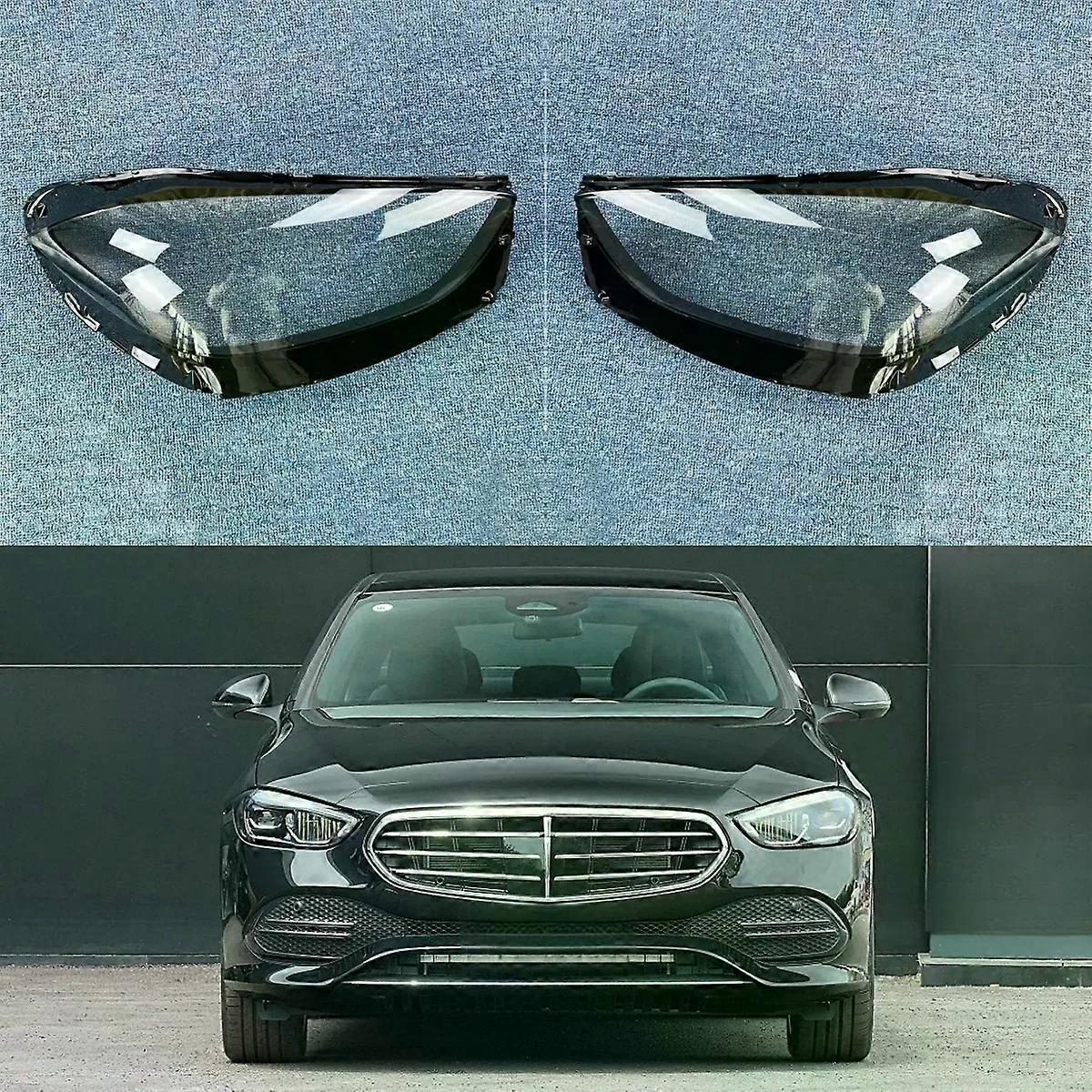 High qualityFor 2021 2022 Mercedes-Benz C-Class W206 Headlights Lens Cover Lamp Shade Headlamp Shell Replace Original Lampshade