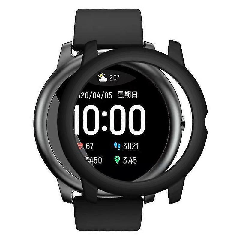 For Haylou Solar Ls05 Hard Pc Frame Cover Electroplating Watch Case Protector
