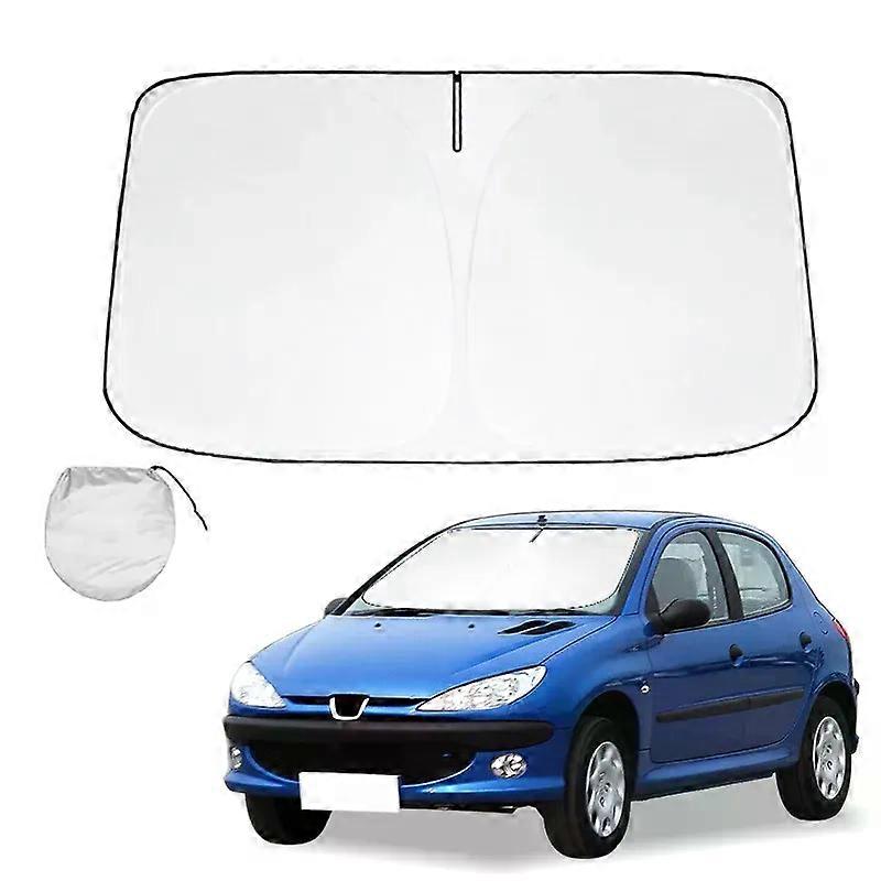 שמשה קדמית לרכב שמש צל עבור פיג'ו 206 שמשיה קיץ מגן מגן מתקפל בלוקים UV קרני הגנה אביזרים