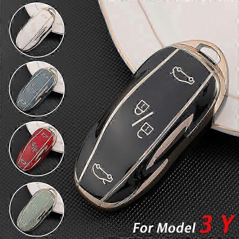 Soft TPU Car Smart Key Case Cover For Tesla Model 3 S X Y Auto Remote Shell Fob Holder Protector Keychain Accessories