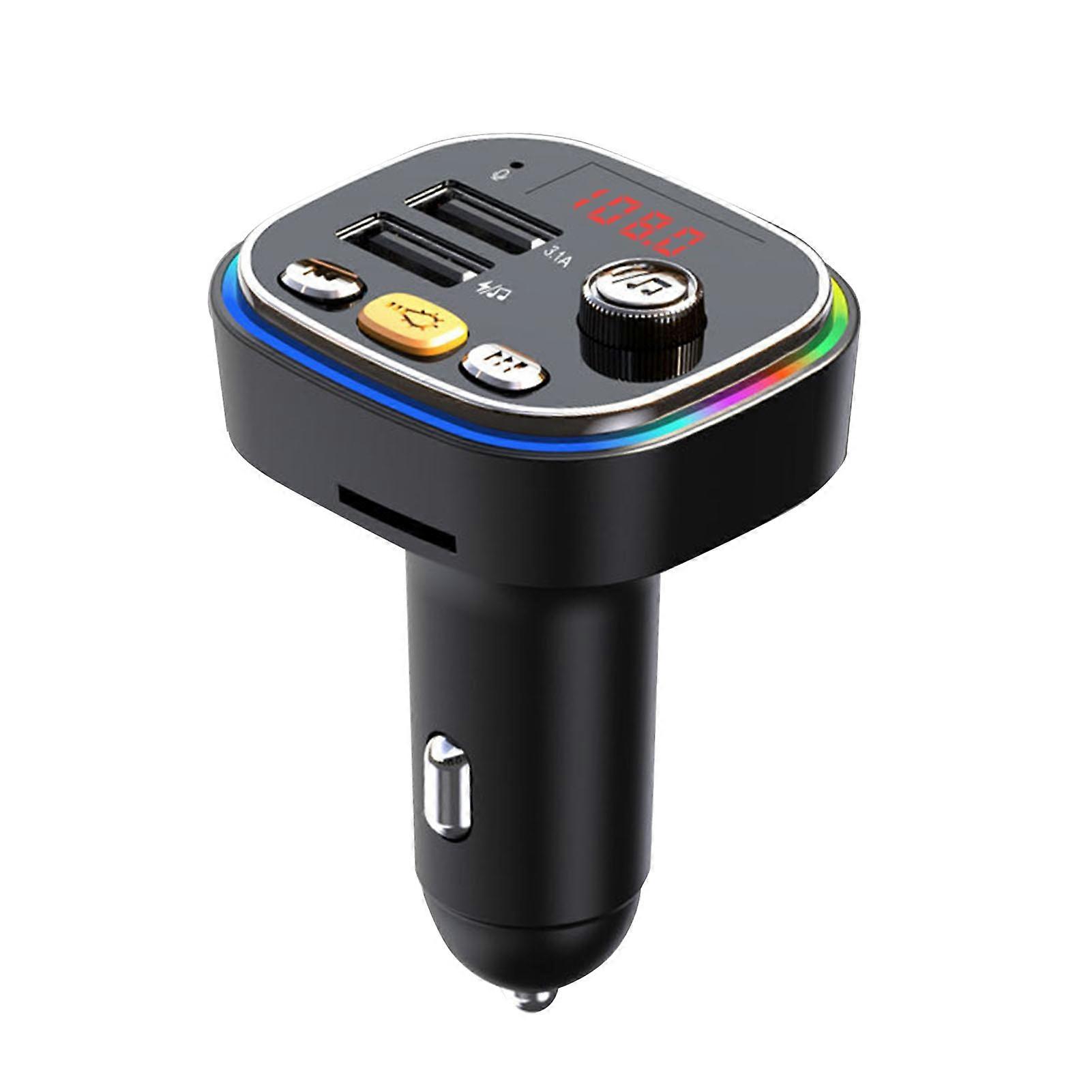 Mp3 Bluetooth Player 87.5 to 108.0Mhz FM Transmitter USB Charging Car Charger Hands Free Calling Navigation Broadcast