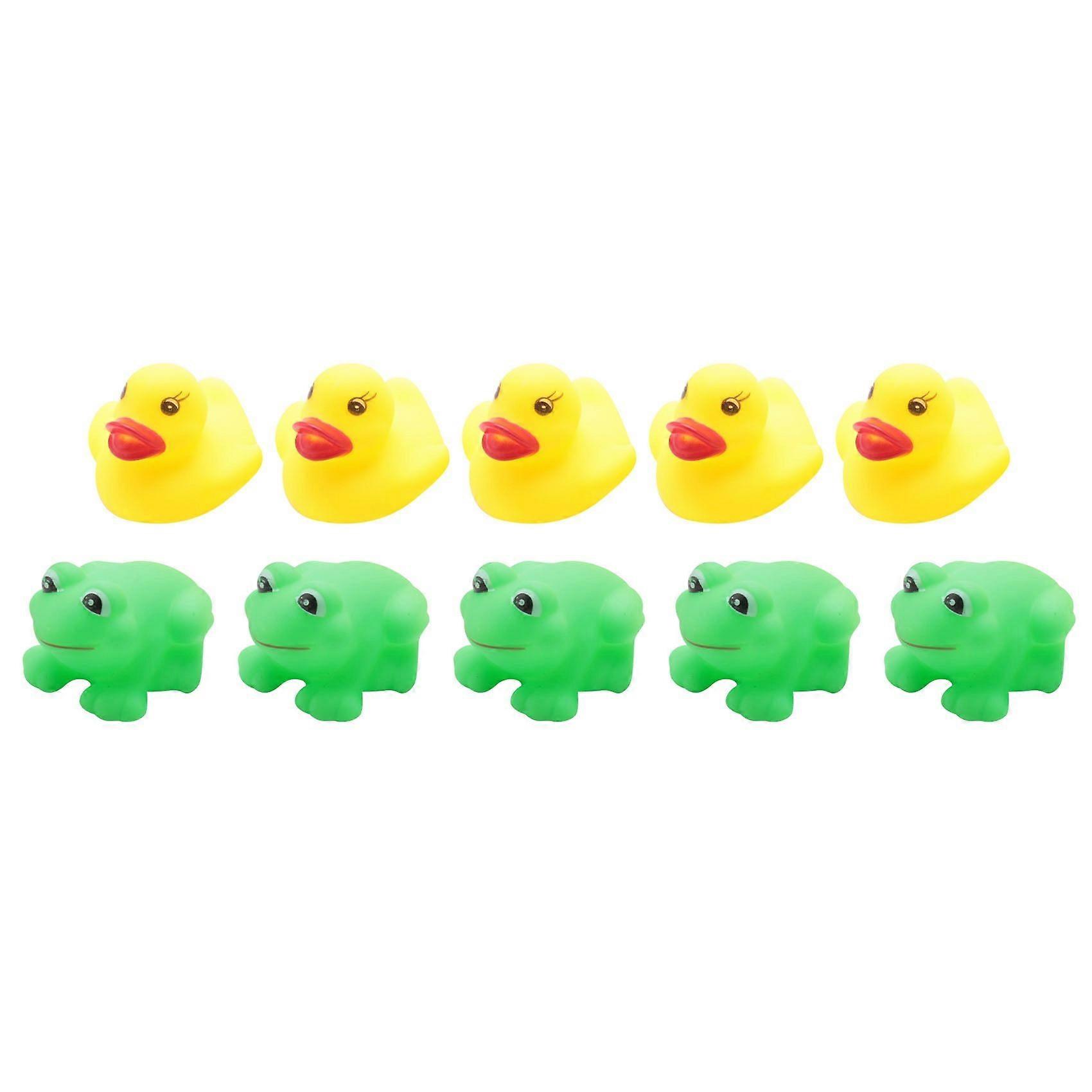 1 set of Frogs & Ducks 5Pcs+5Pcs Toys
