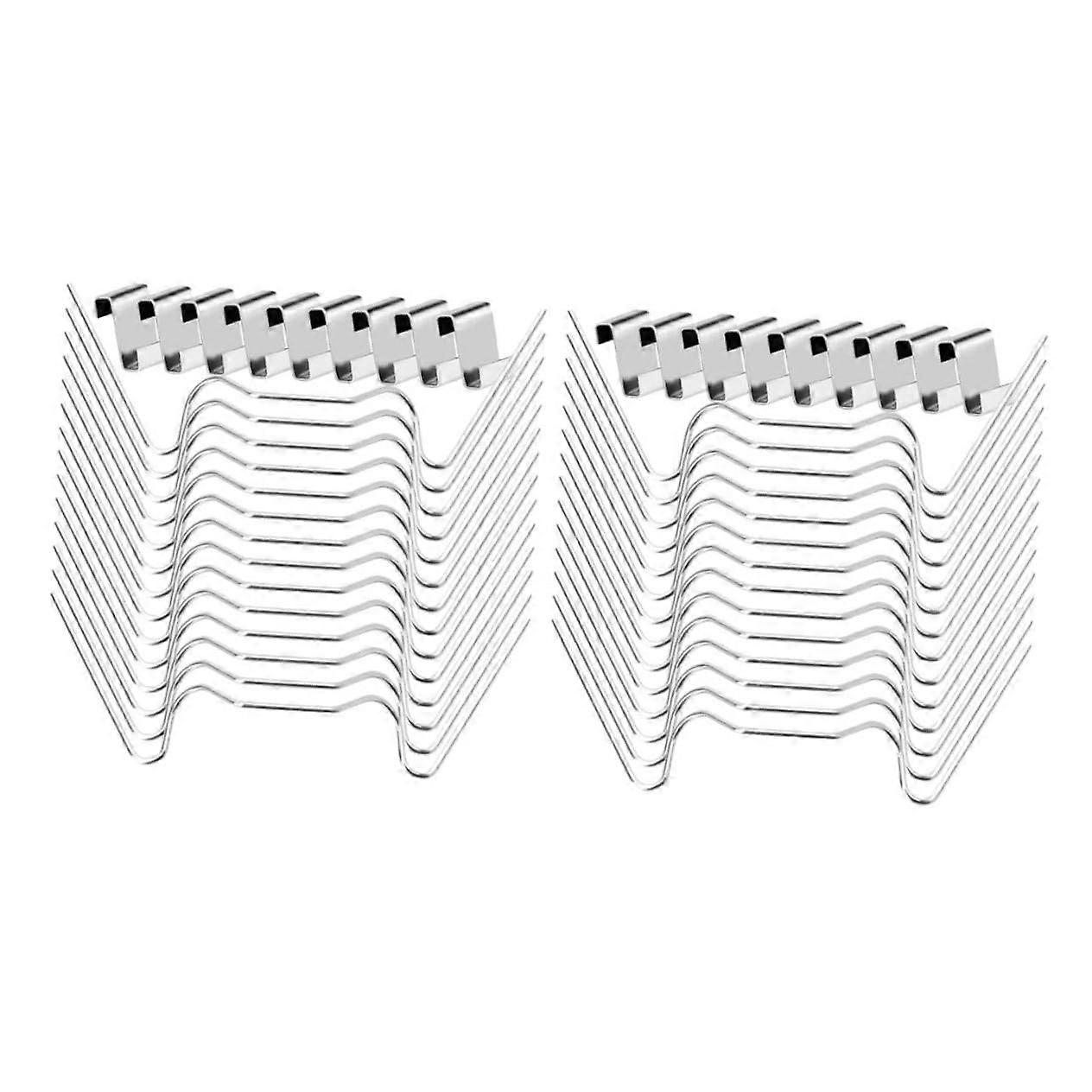 Stainless Steel Z Shape Glass Clips - Set of 100 for Strong Panel Fixing, 5mm Size, Durable Wire Design