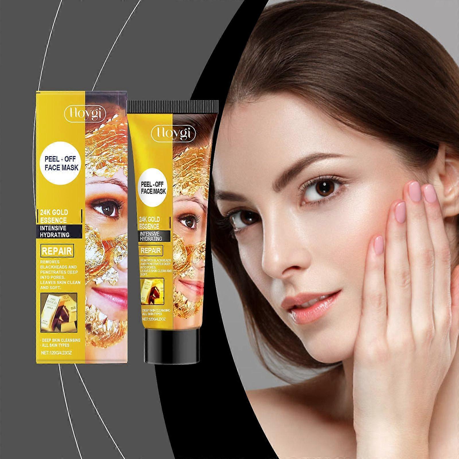 120g 24K Gold Peel-Off Mask Hydrating Clay for Refreshed, Smooth-Looking Skin