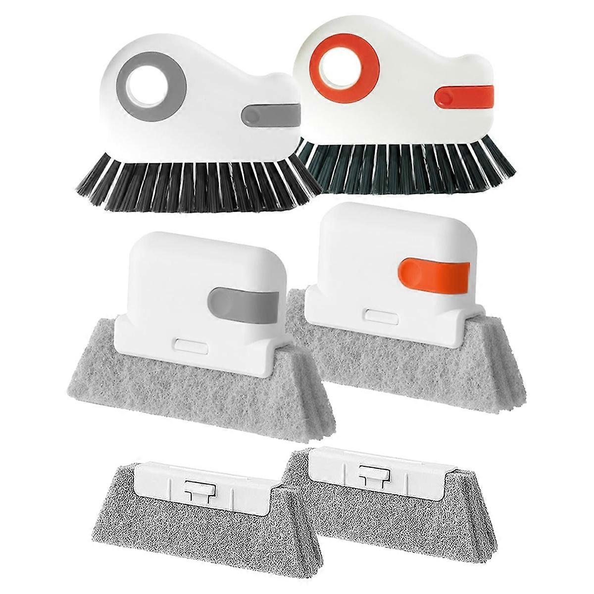 Window Track Cleaner 6 PCS, Window Groove Cleaning Brush Tools Set for Window, Sliding Door Track, Sill, Small Spaces