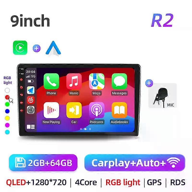 Car GPS multimedia radio Android 13 carplay Android auto 2DIN Universal, 7/9/10 inch video player DSP RDS 2G 4G 64G