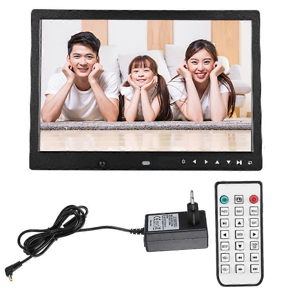 13" HD Digital Photo Frame with Motion Detection, Multifunction Music and Movie Player Black, High Resolution Display