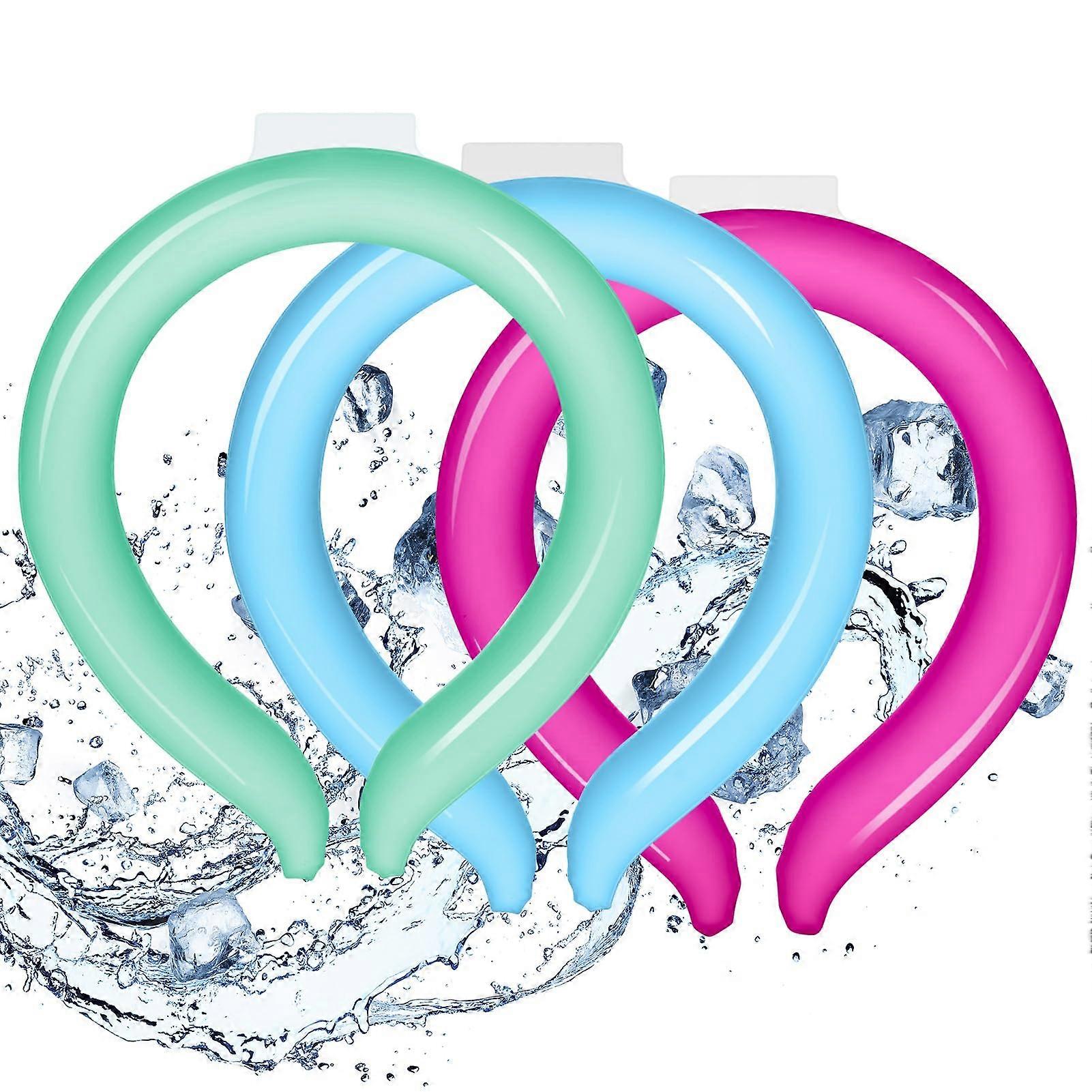Neck Cooling Tube Reusable Ice Ring Neck Cooler Collar for Body in Hot Weather Wearable 18℃/64℉