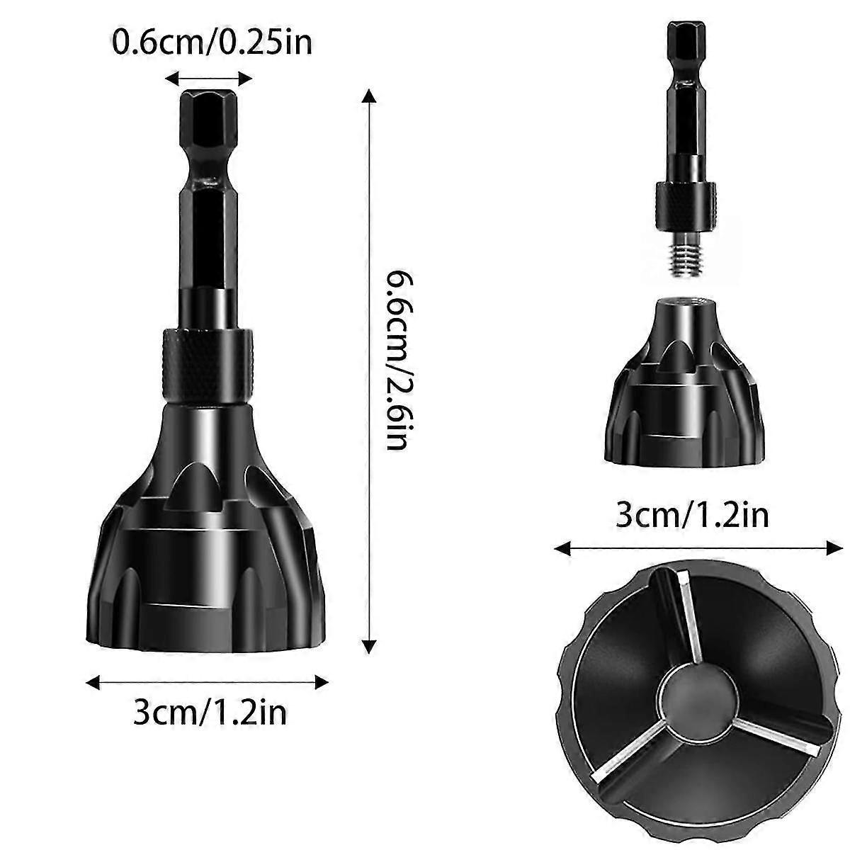 2 Pack Deburring External Chamfer Tool, HSS Hexagon Remove Burr Tools with Quick Release Fits