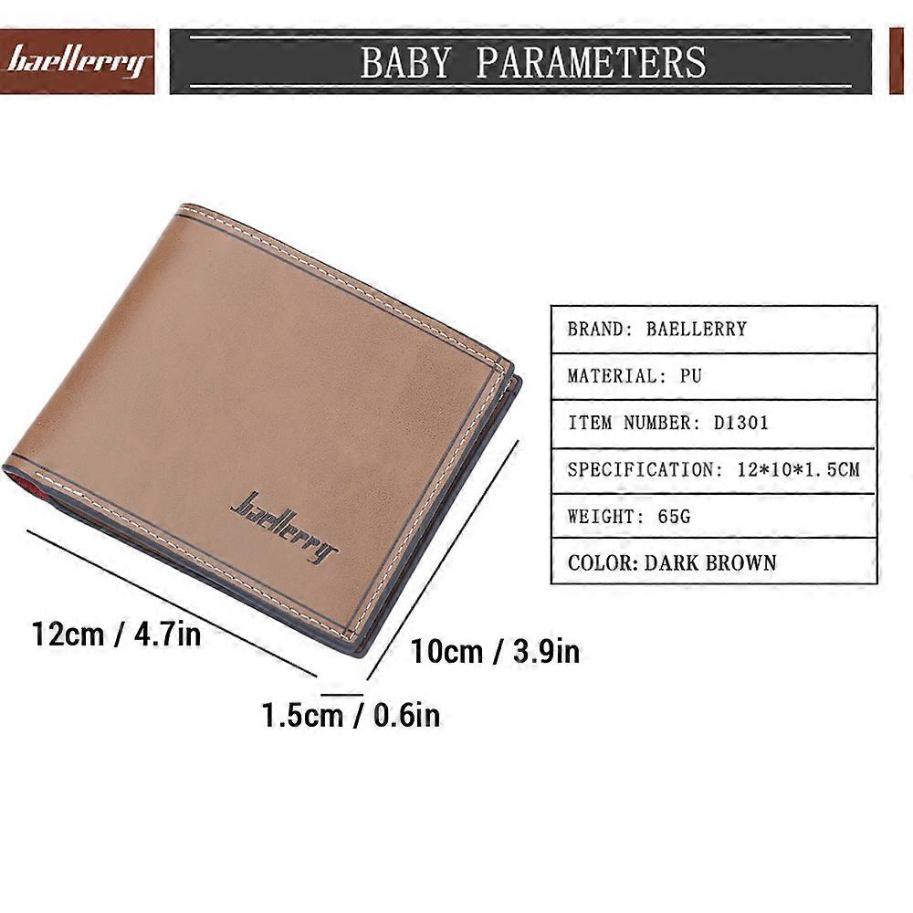 Men Wallets Short Male Purse Super Thin Bifold Wallet with Multiple Card Slots