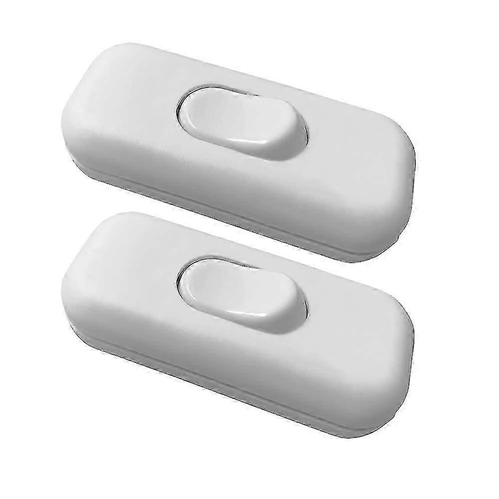 2 Pcs Bi-pole Inter Toggle Switch 6a 250v Rocker Switch Dimmer/switch For Lamp, White
