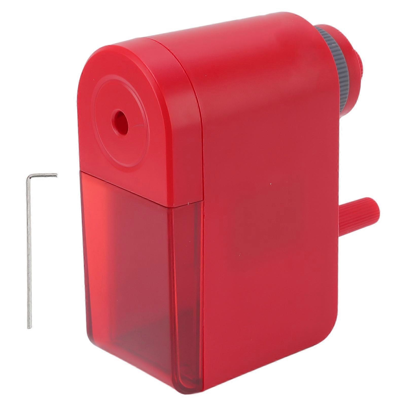 Professional Red Exchangeable Tool Holder Regulable Thickness Automatic Pen Feeding Art Pencil Sharpener