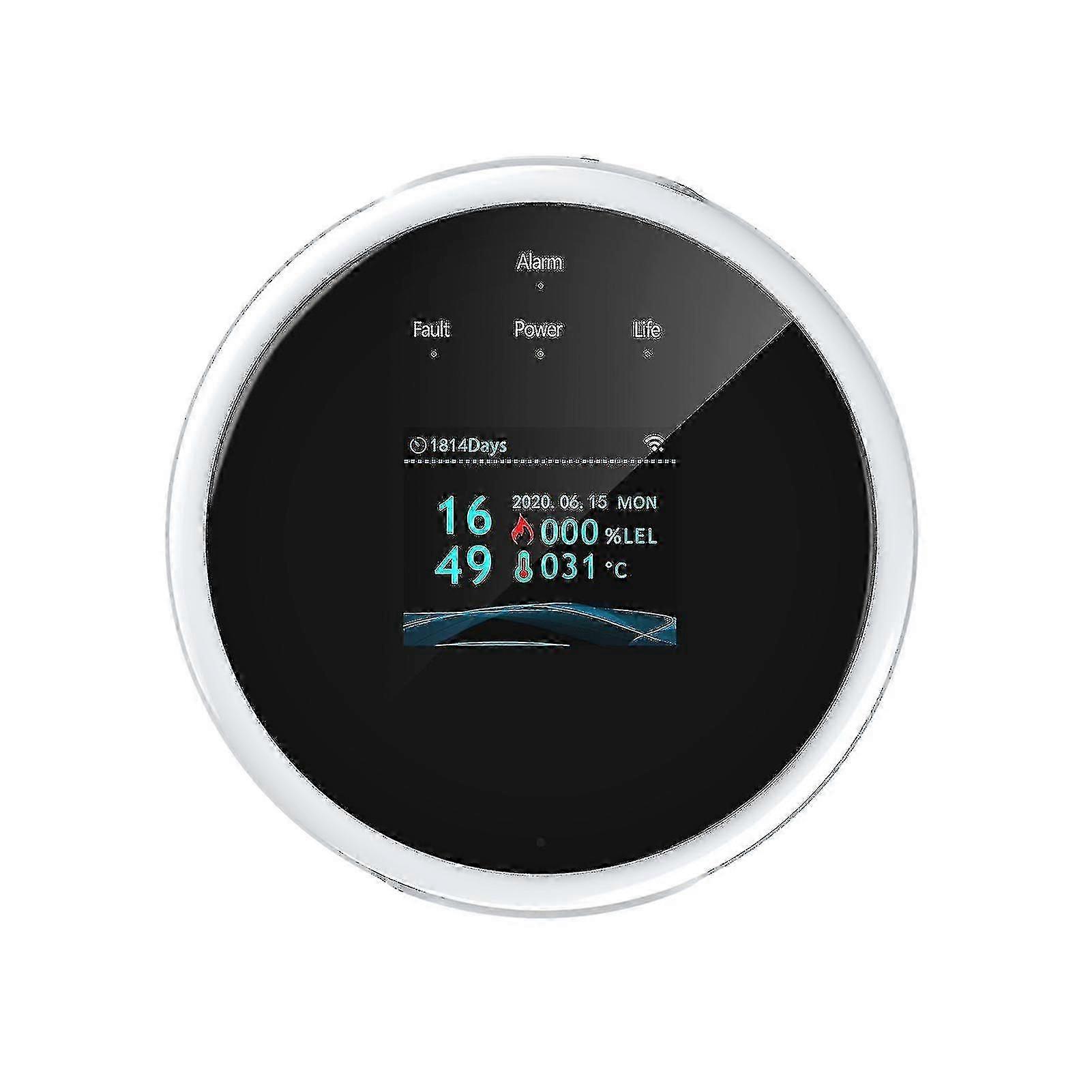 Wifi Gas Leak Detector And Fire Alarm Lcd Display Wall Mounted App Control Smart Wi-fi Natural Gas/ Lpg Tester Methane Alarm Buzzler With Sound & Ligh