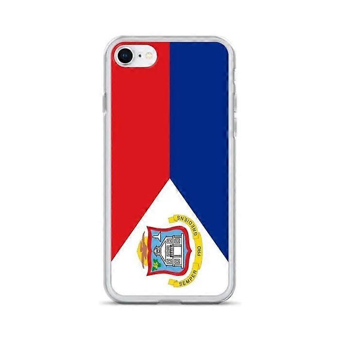 Phone Case - PIXELFORMA - iPhone 7 - Saint Martin Flag - Transparent Plastic - TPU