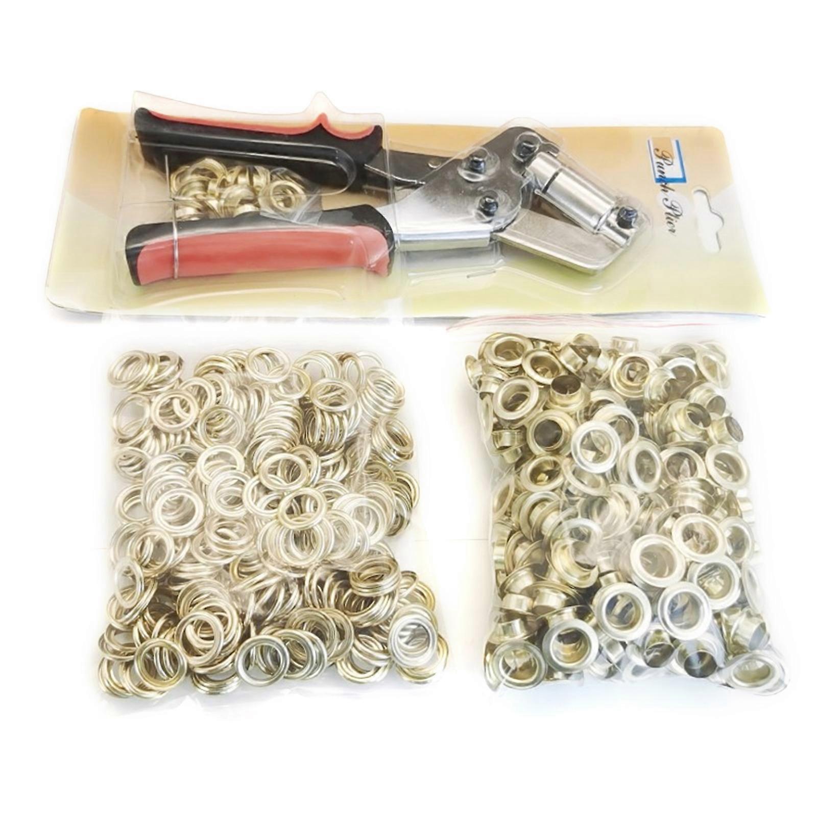 Kit d’outils à œillets Ensemble de pinces à œillets Pince à perforer à œillets Pince à œillets Pince à pression à main à œillets avec 300 pièces Œillets