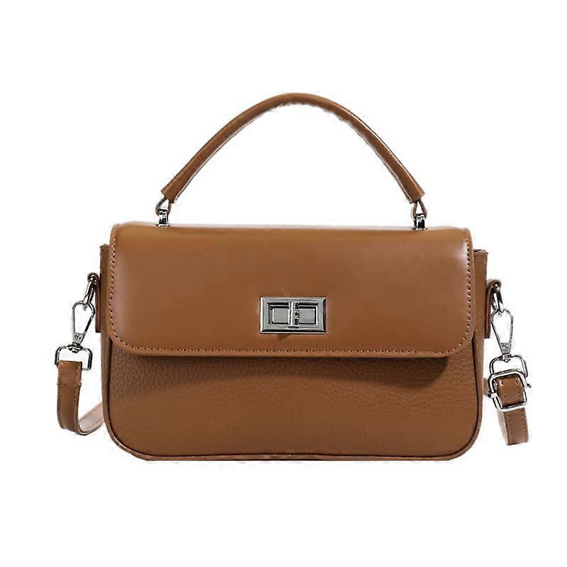 Deluxe Simple Crossbody Small Square Handbag with Top Handle, Shoulder Strap, and Durable Material
