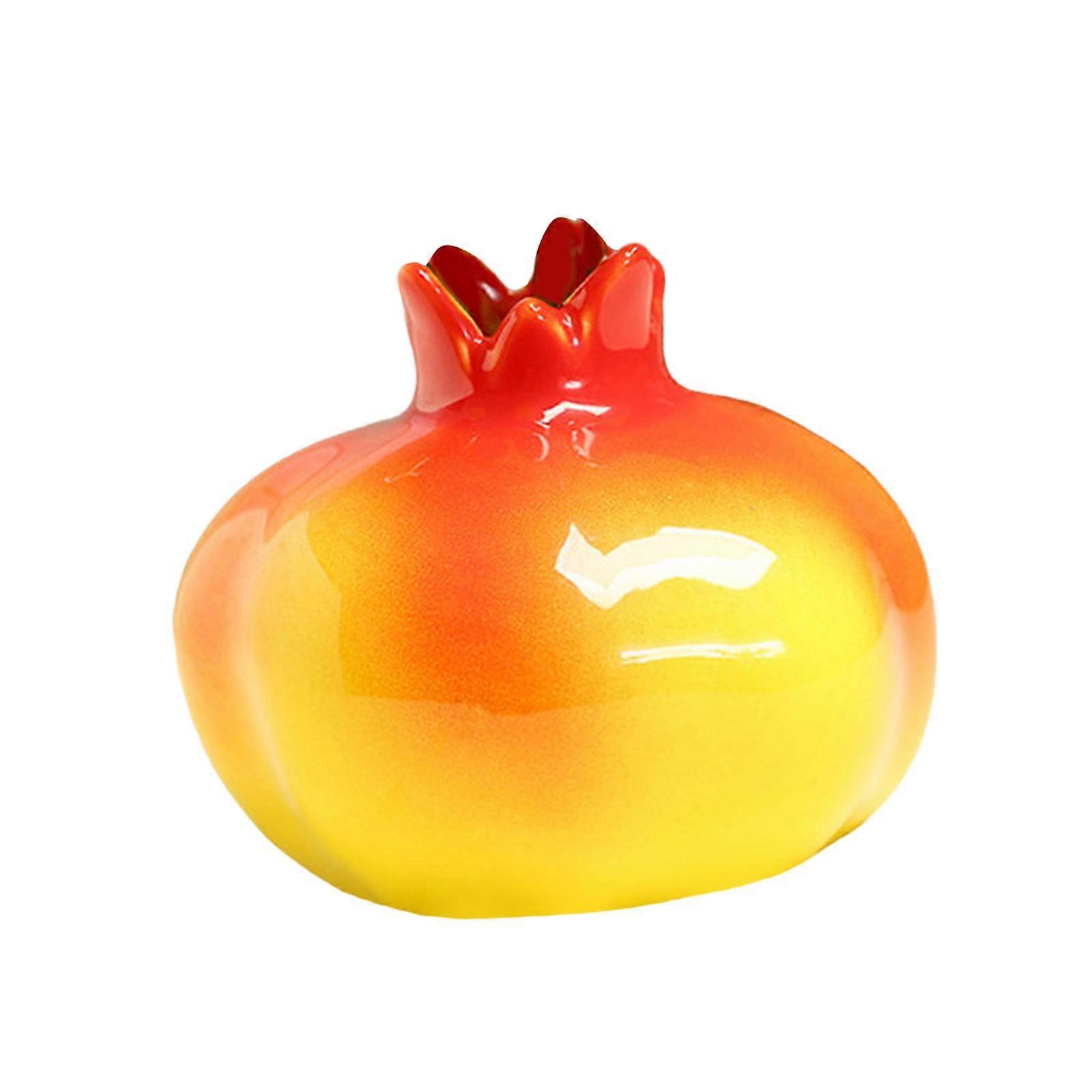 セラミック花瓶ザクロの形をした花瓶装飾花瓶オーガナイザー水耕栽培