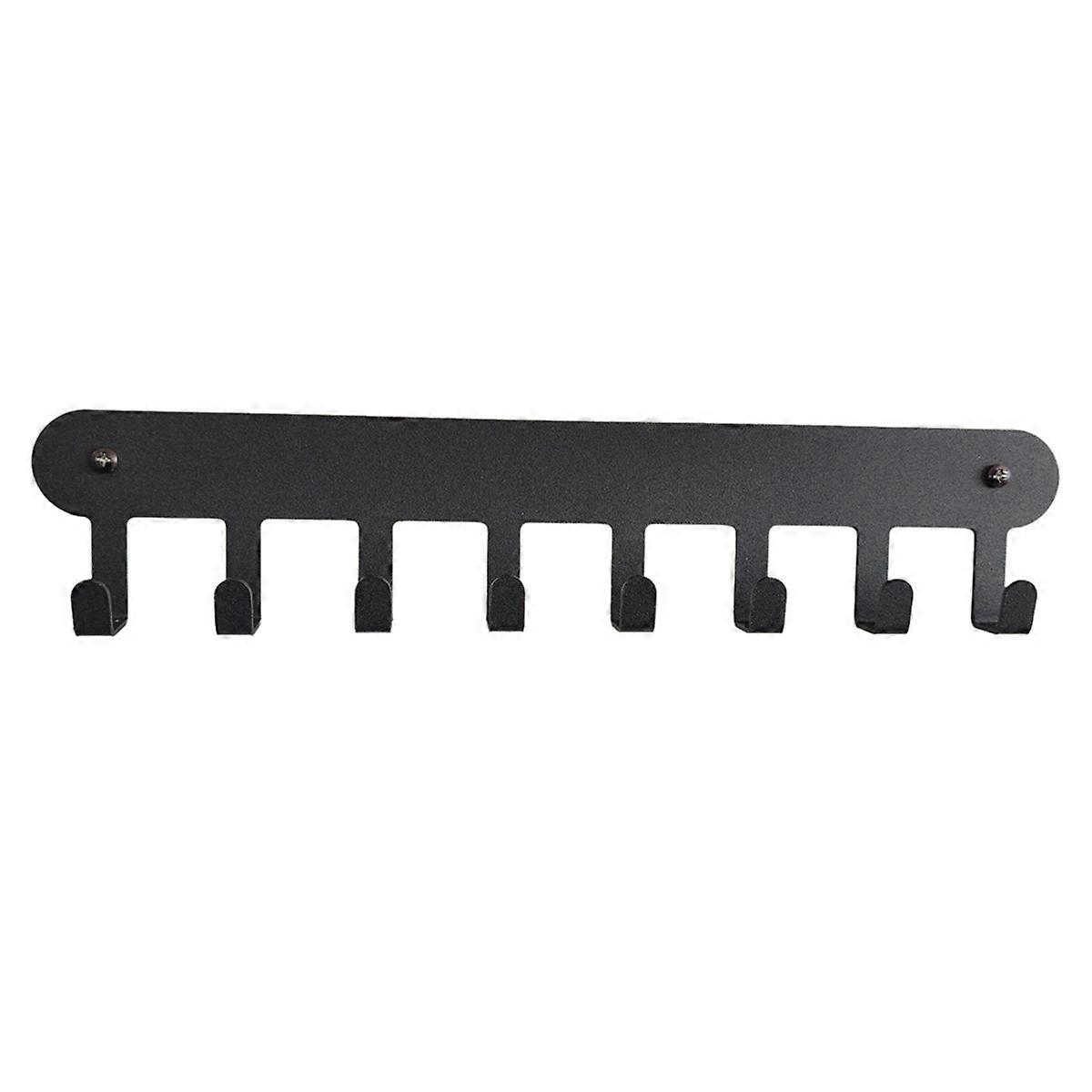 Iron Towel Hook Wall-Mounted Key and Coat Hook Multi-Function Metal Storage Rack Storage Rack 8 Hoo
