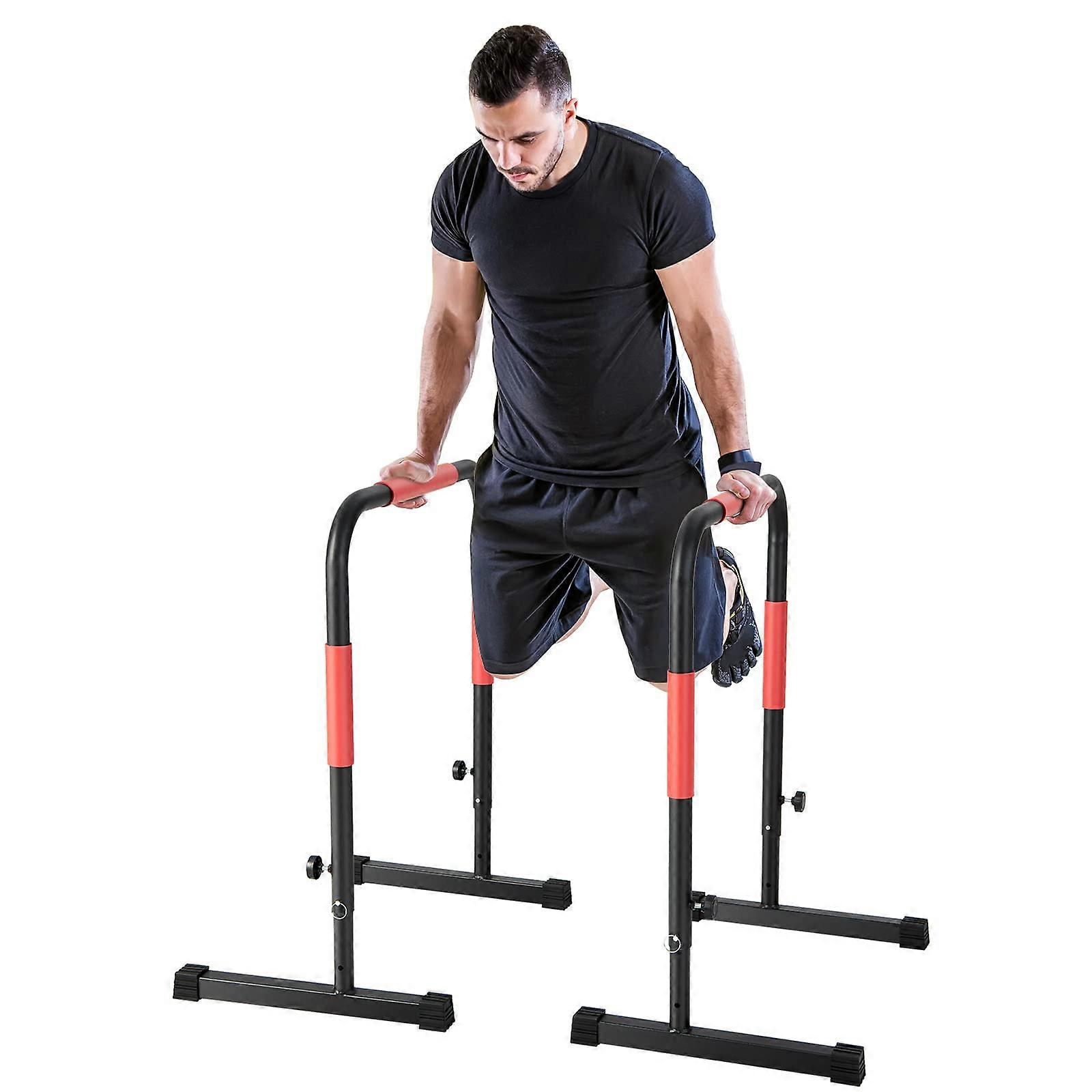 Dip Station Dip Bar Push Up Dip Stand Adjustable Height 76 cm 89 cm 100 cm Parallettes Calisthenics Training Equipment