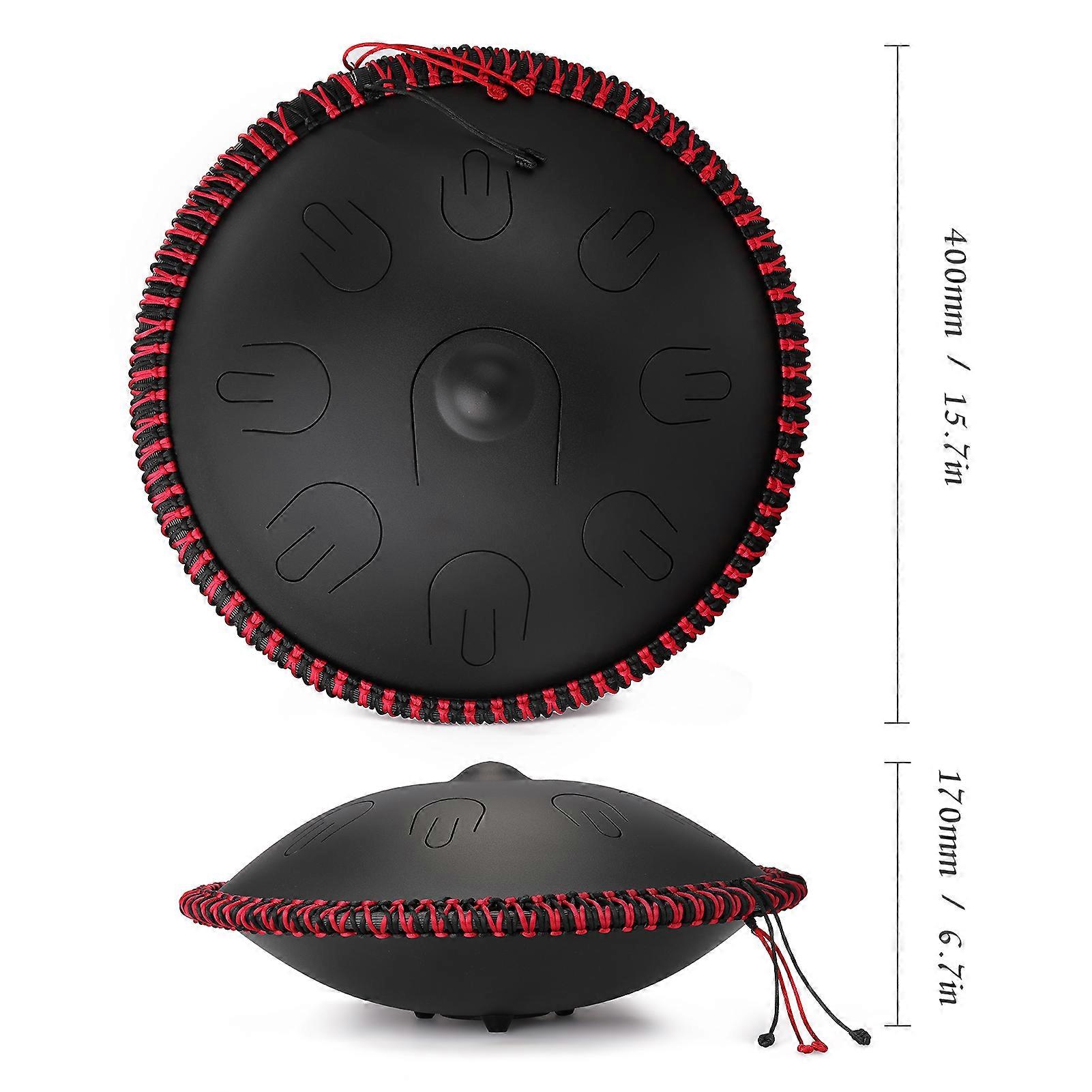15 Inch 9 Tone Steel Tongue Drum with Drumsticks Percussion Musical Instruments